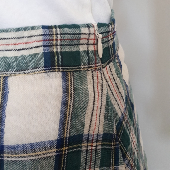 Zara | Plaid Check Ruffle Hem Midi Skirt - Picture 8 of 16